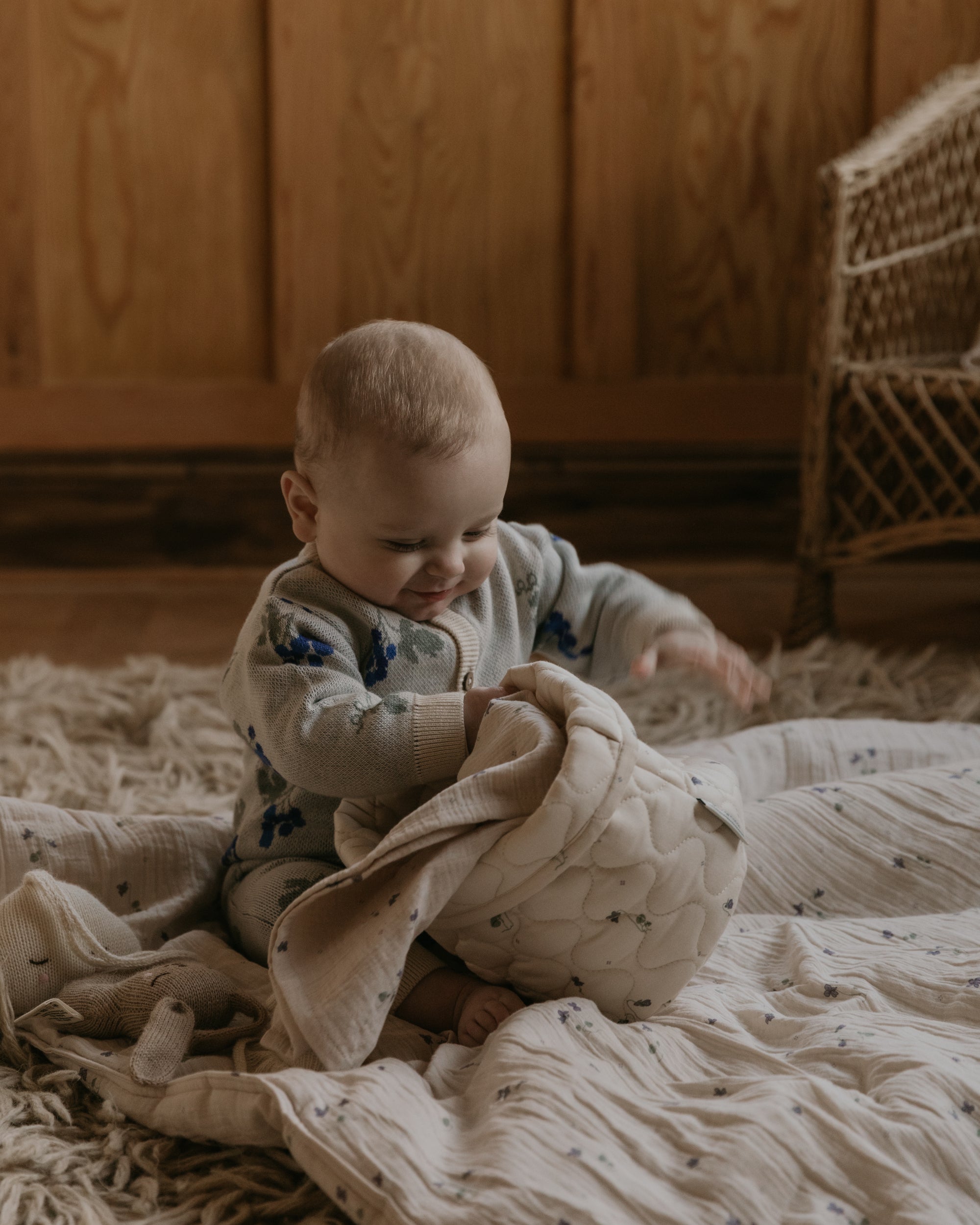  Image of Satin Quilted Basket