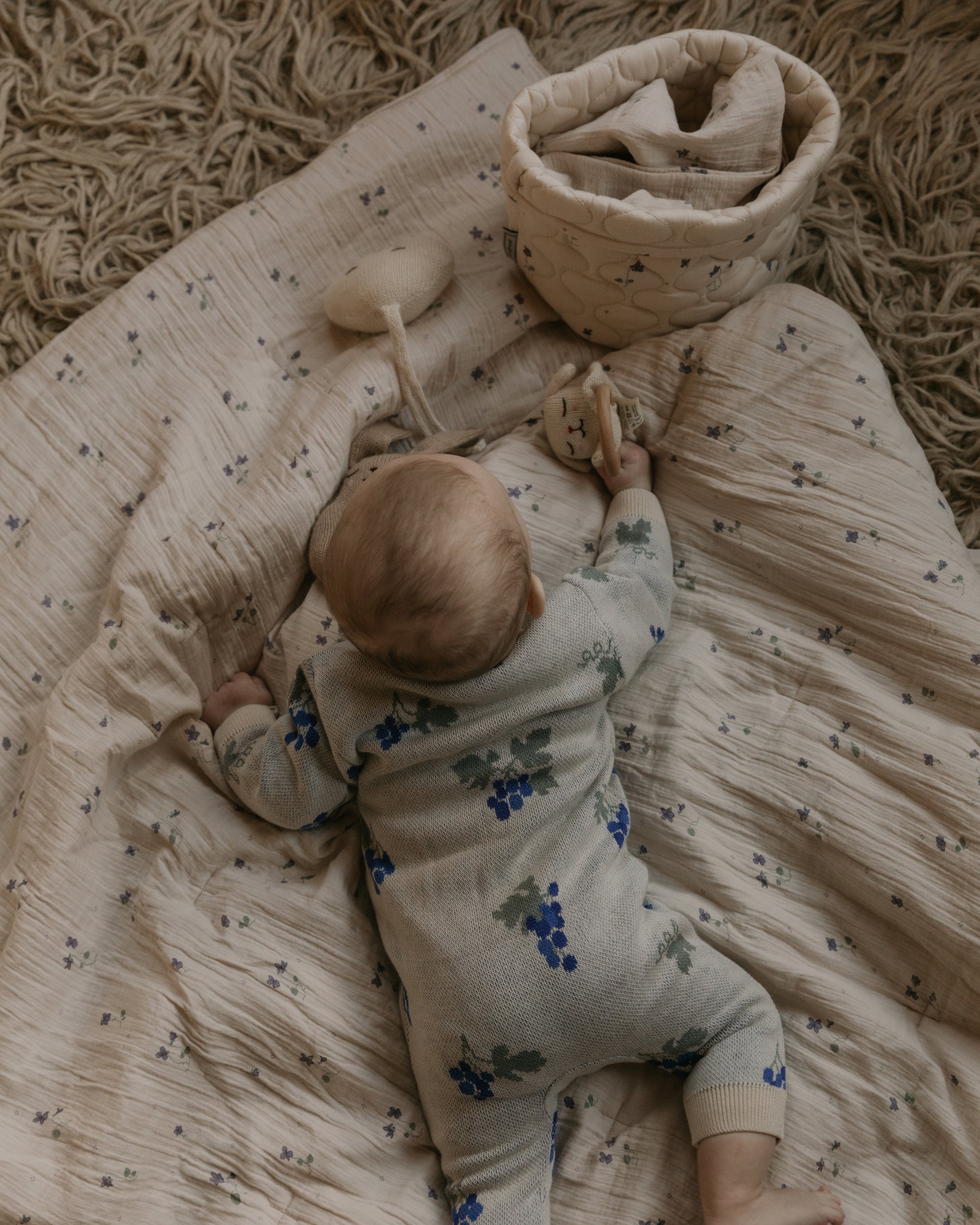  Image of Satin Quilted Basket