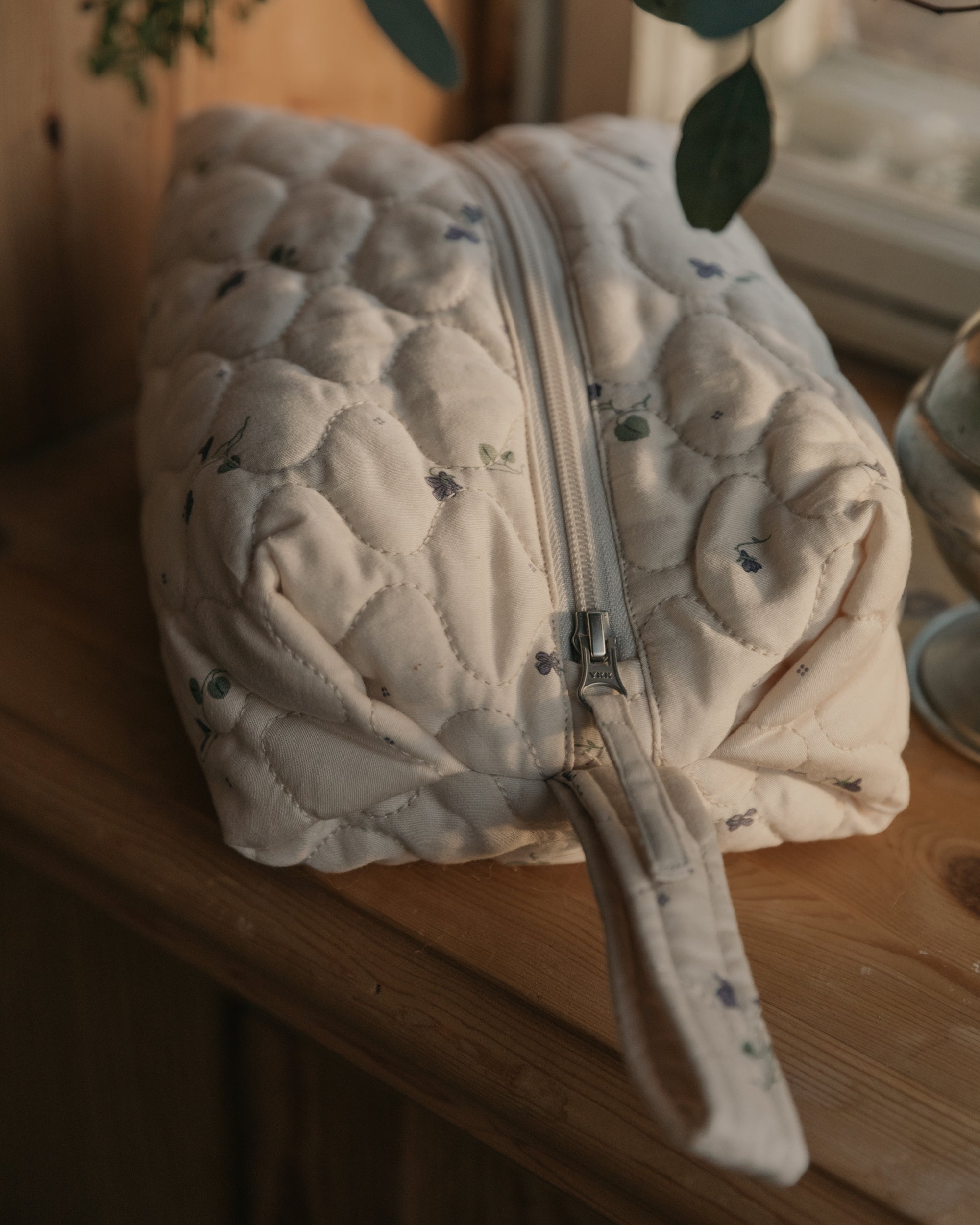  Image of Satin Quilted Toiletry Bag Medium