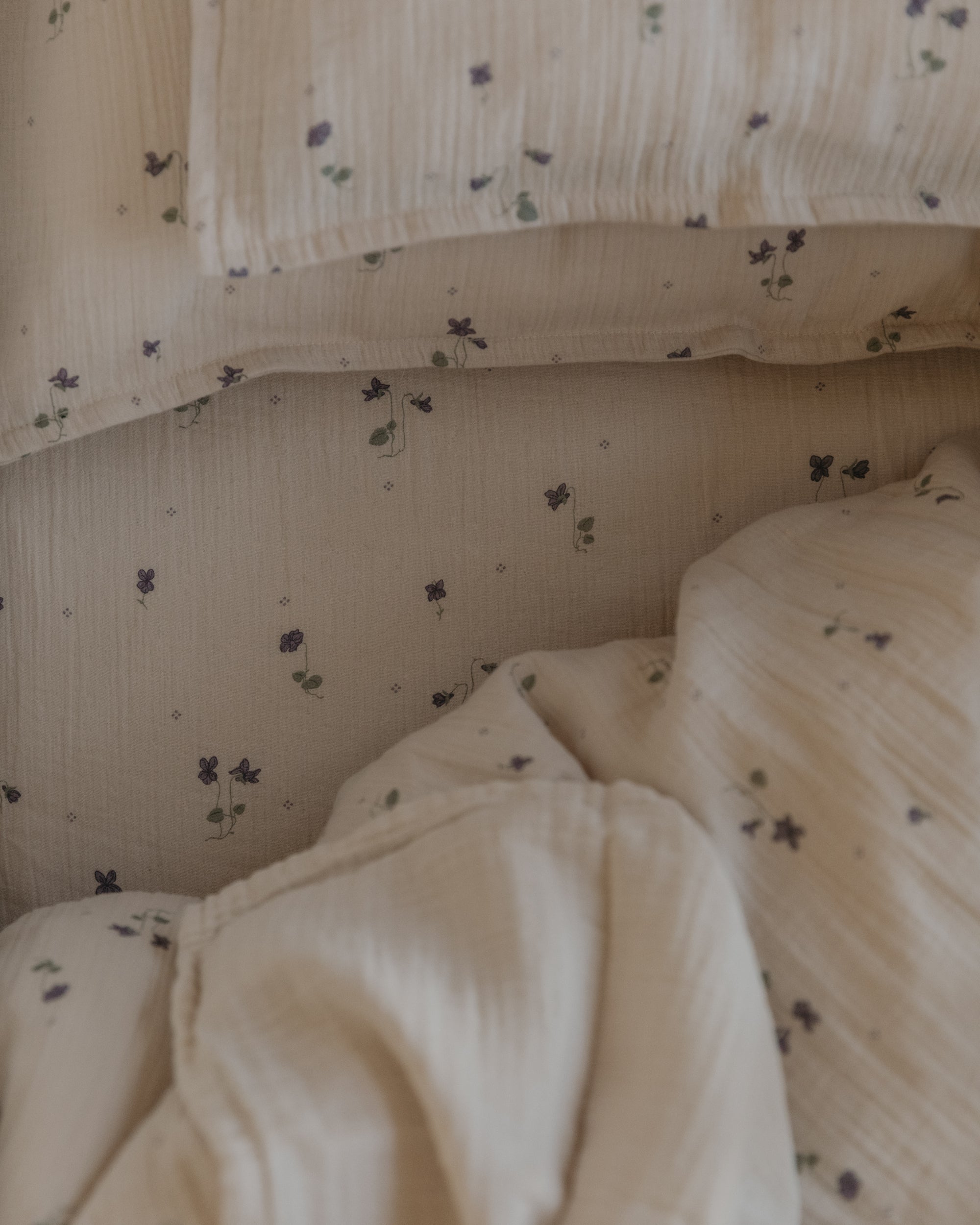  Image of Muslin Fitted Sheet Single