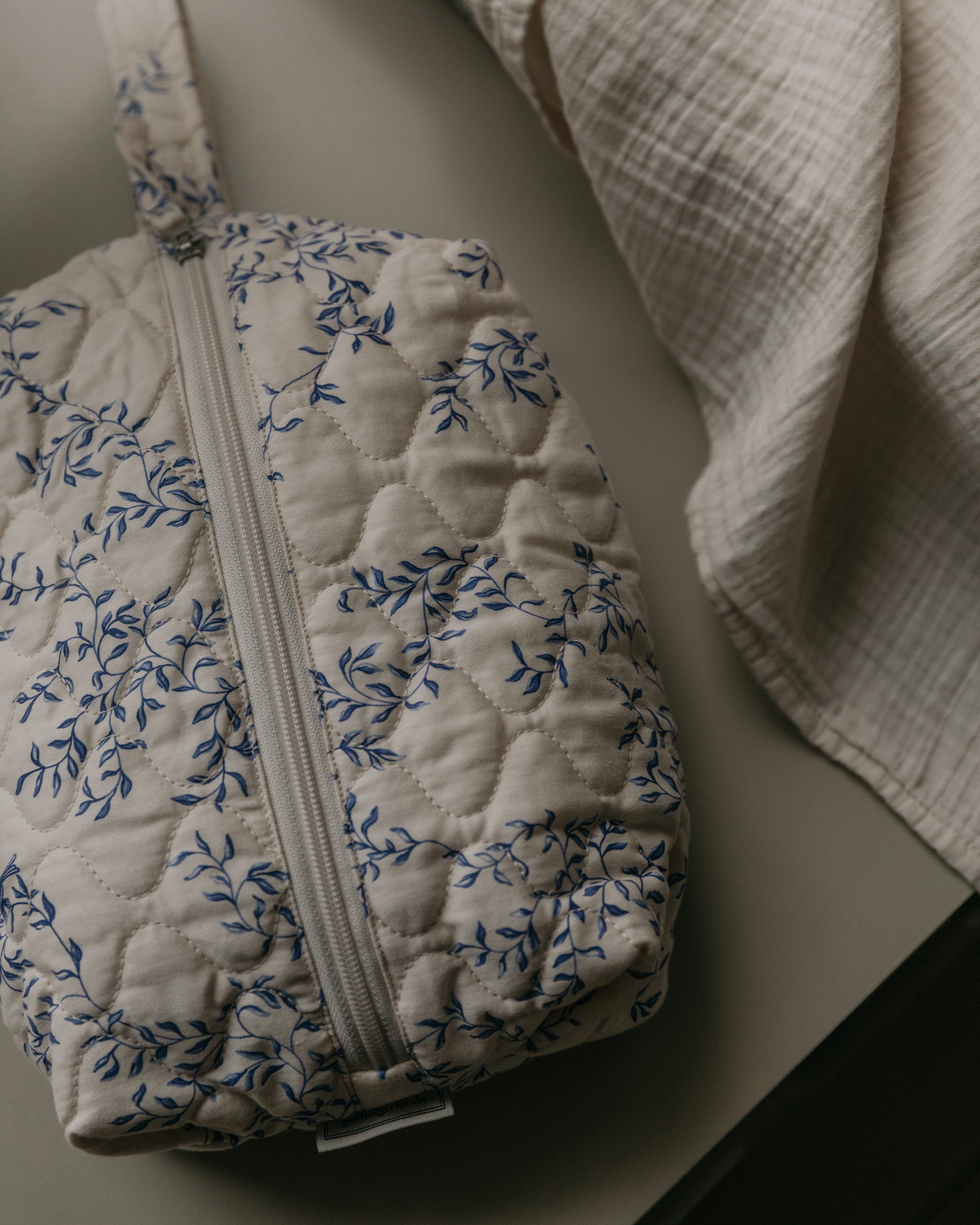  Image of Satin Quilted Toiletry Bag Small