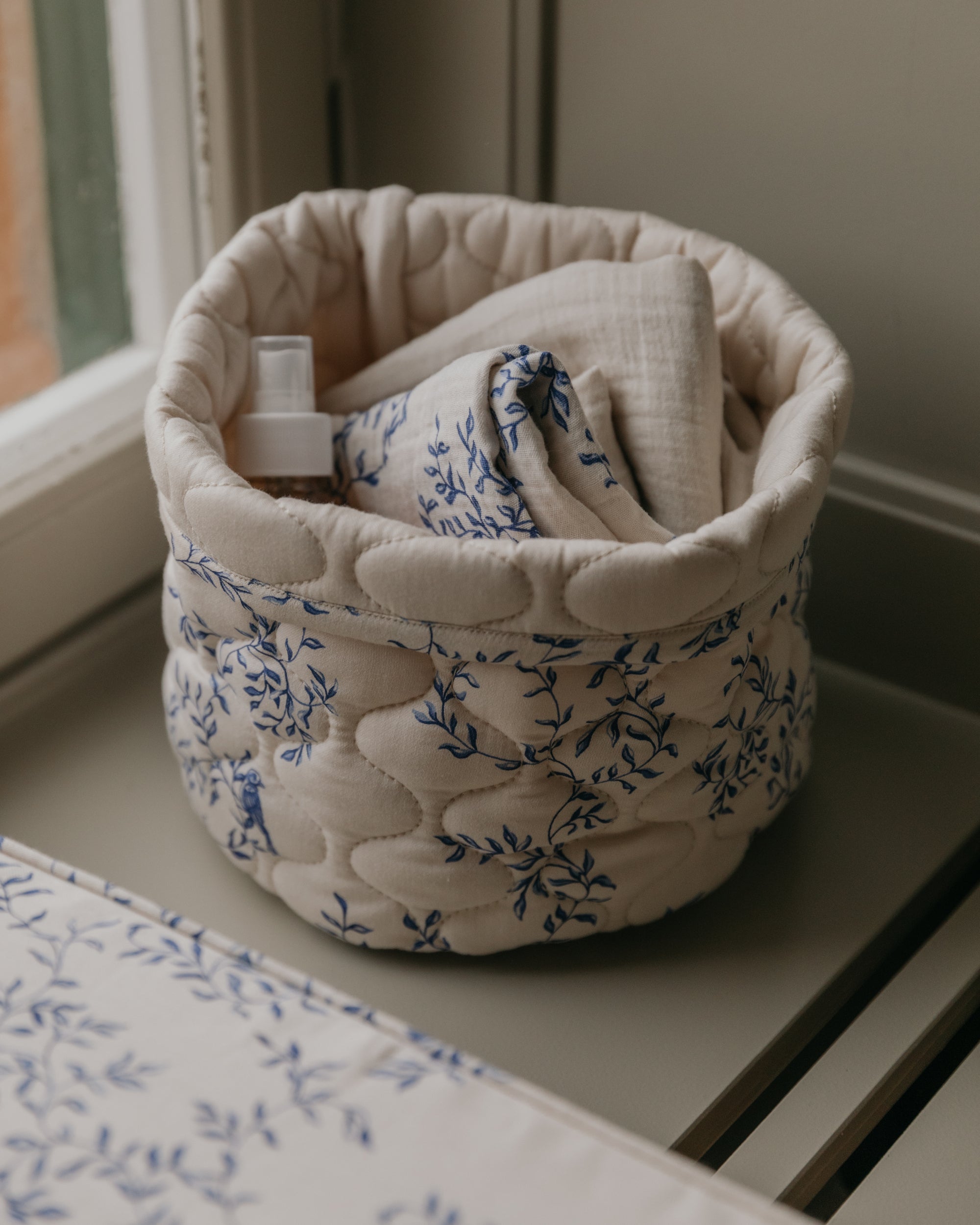  Image of Satin Quilted Basket
