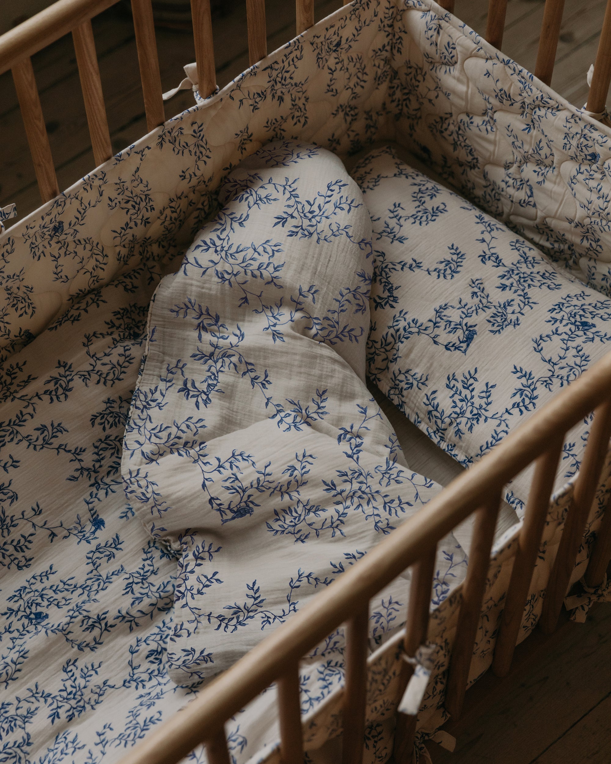 Satin Quilted Crib Bumper