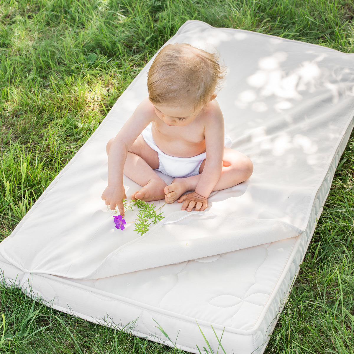 Organic Cotton Mattress Protector – for Cot & Cradle