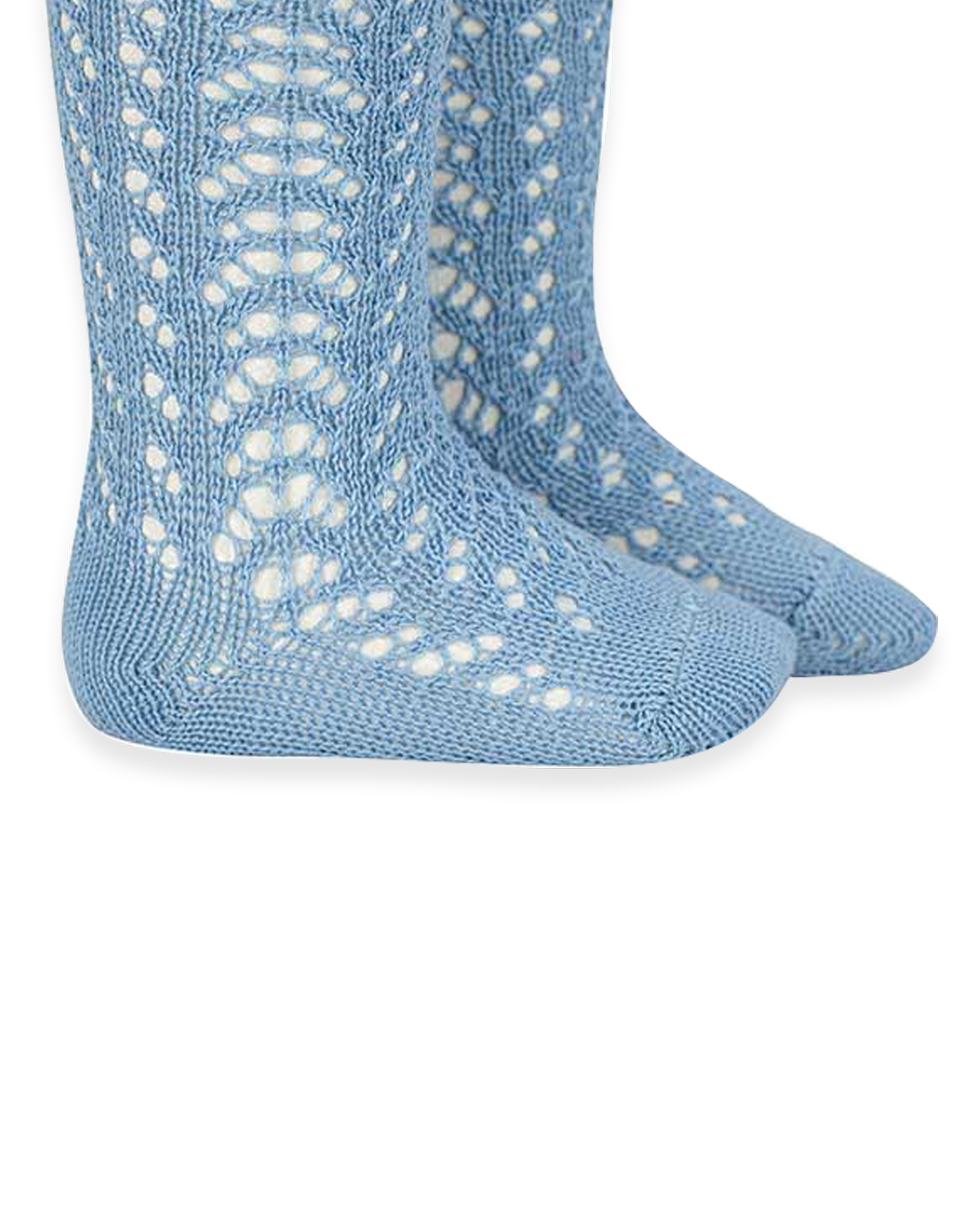  Image of Perle Cotton Openwork Knee-High Socks Kids