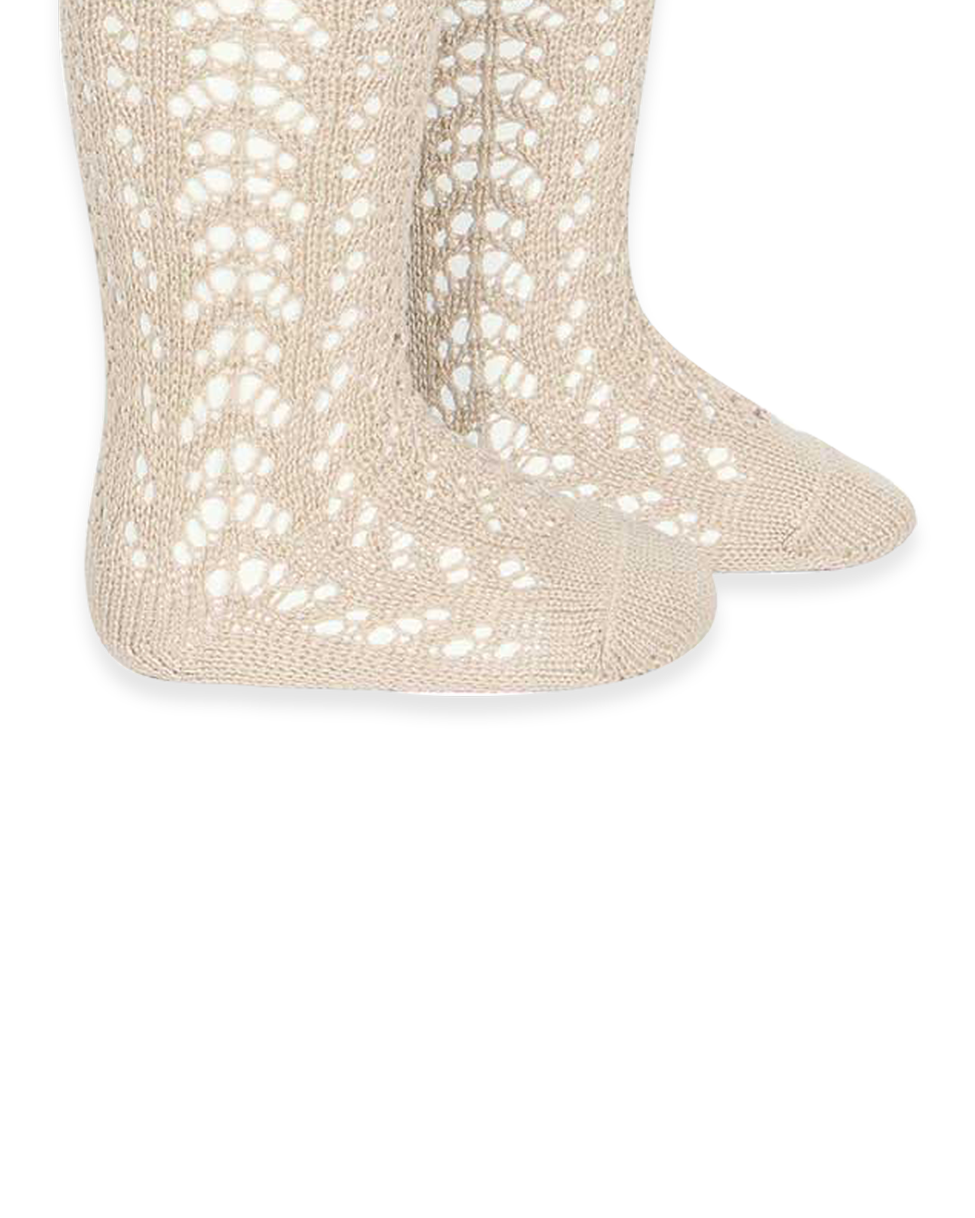  Image of Perle Cotton Openwork Knee-High Socks Baby