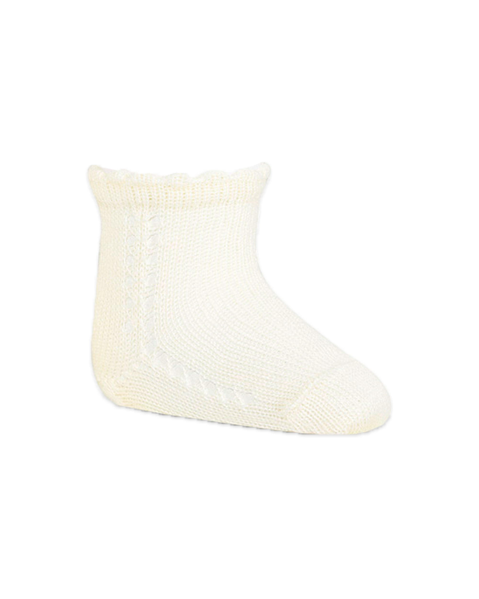  Image of Perle Cotton Socks With Side Openwork Kids