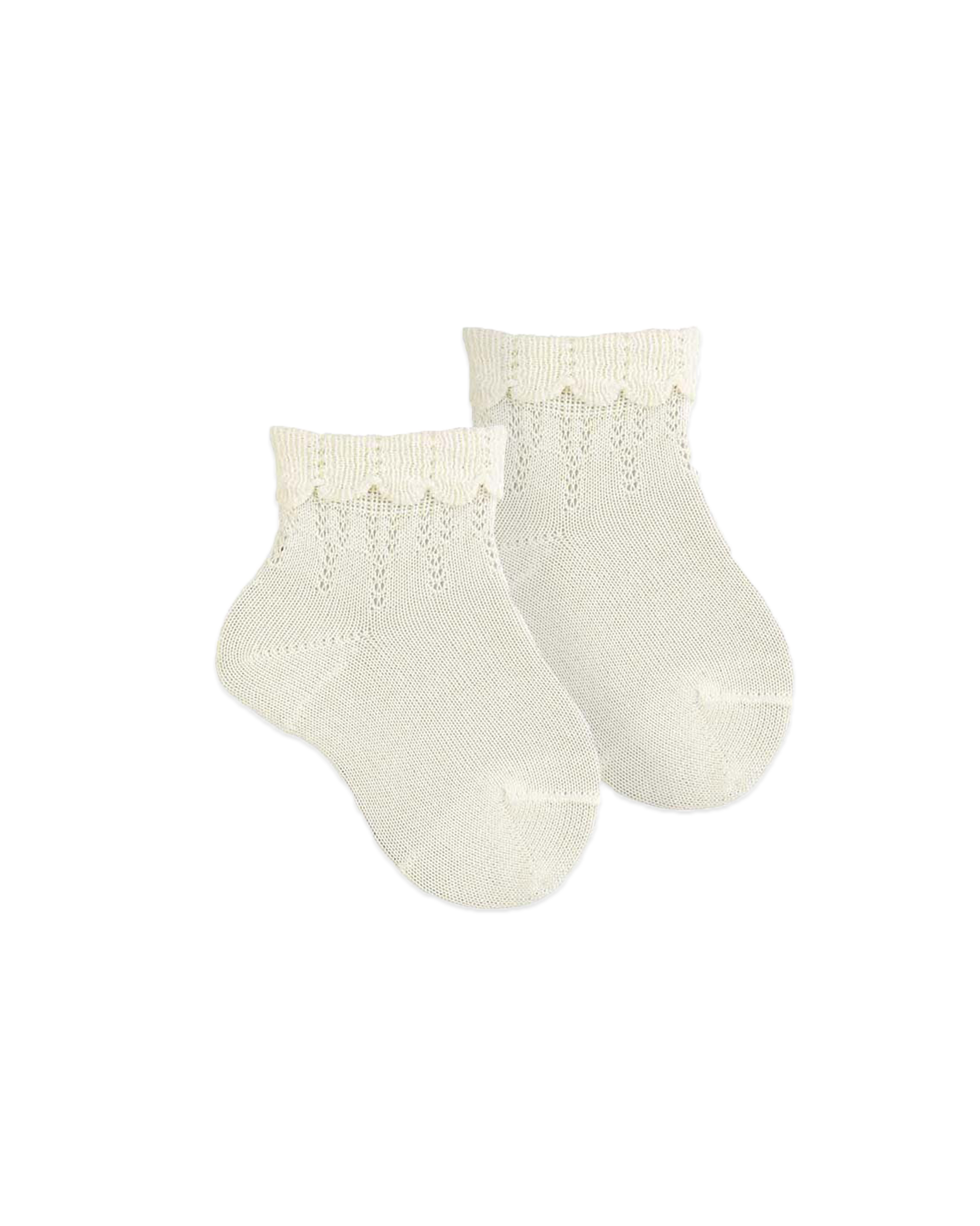  Image of Ceremony ankle socks with openwork and folded cuff kids