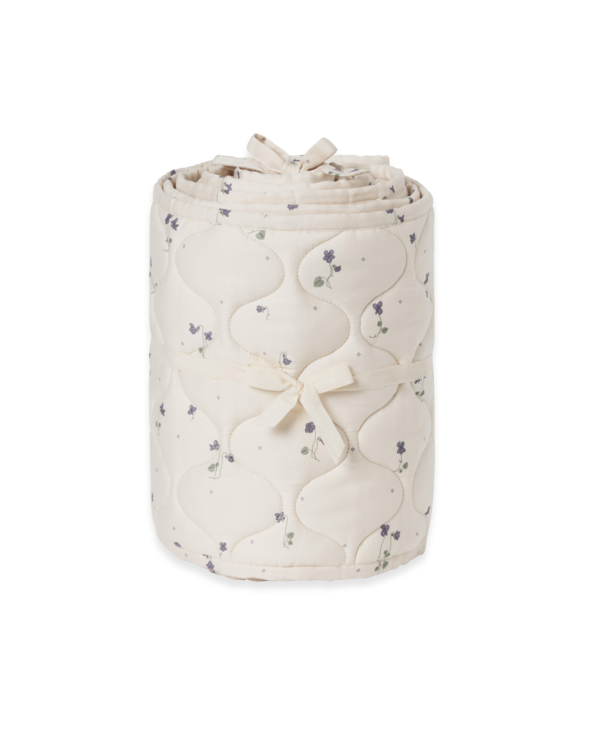  Image of Satin Quilted Crib Bumper