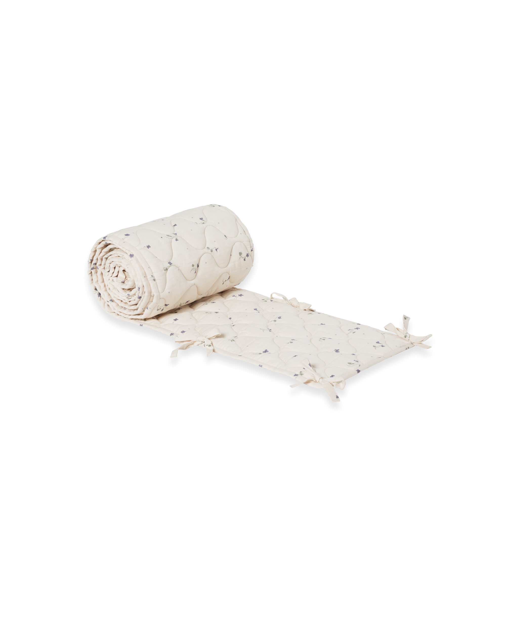  Image of Satin Quilted Crib Bumper