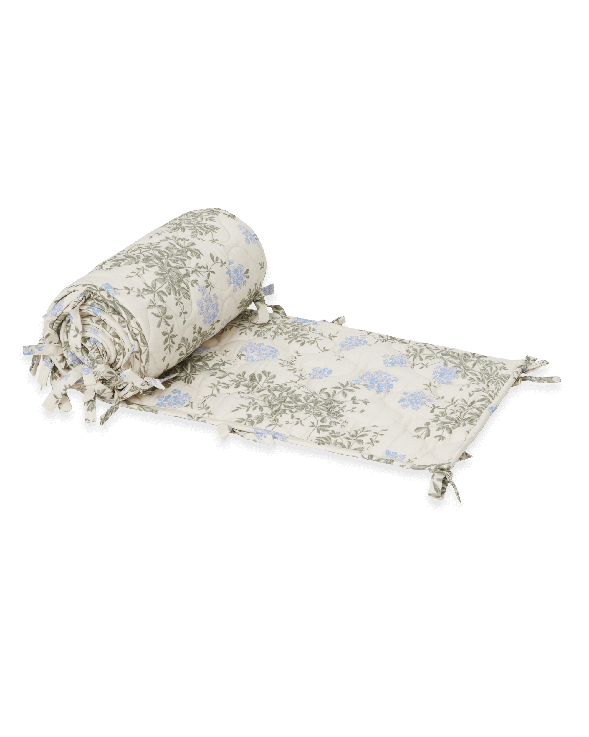  Image of Satin Quilted Crib Bumper