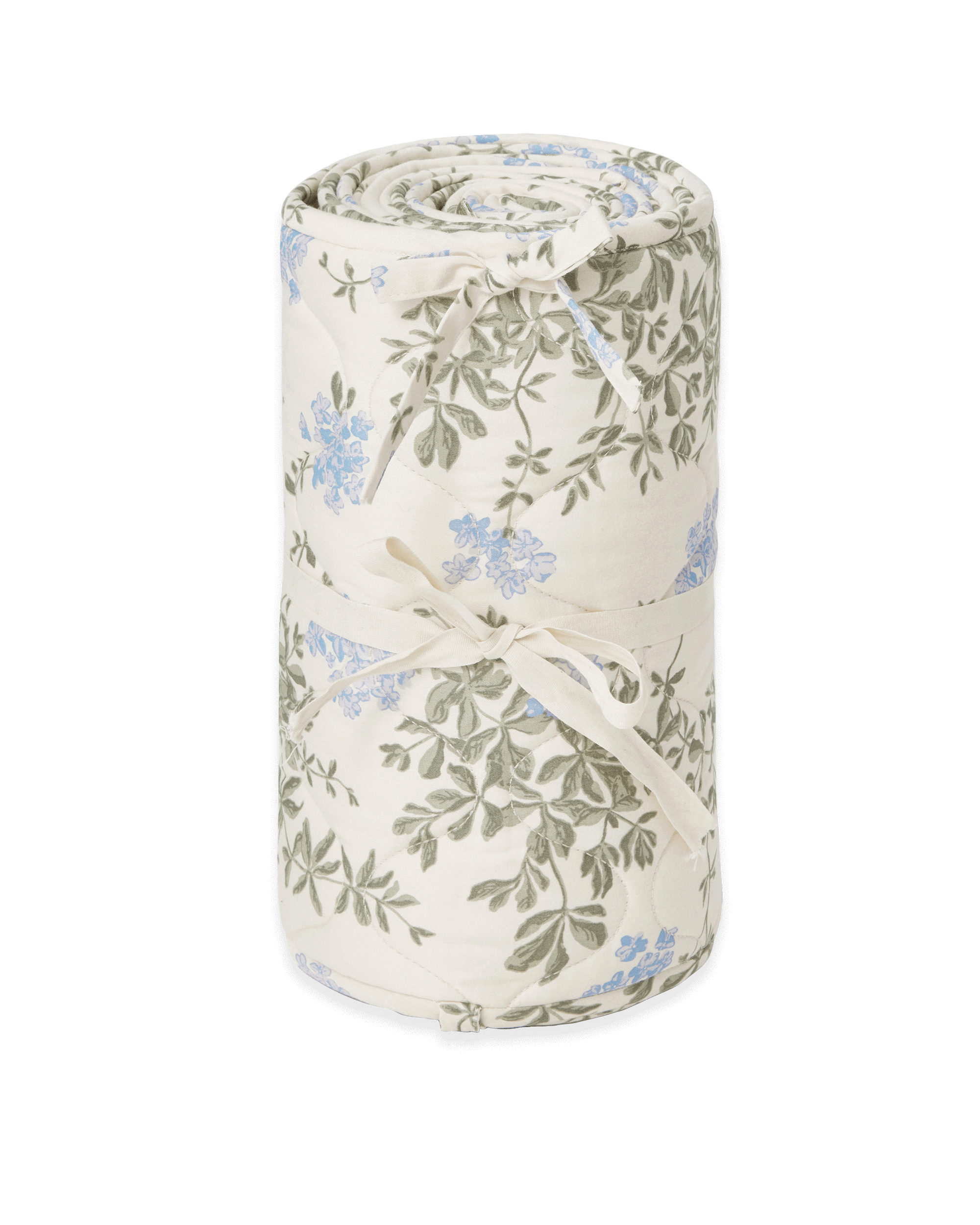  Image of Satin Quilted Crib Bumper