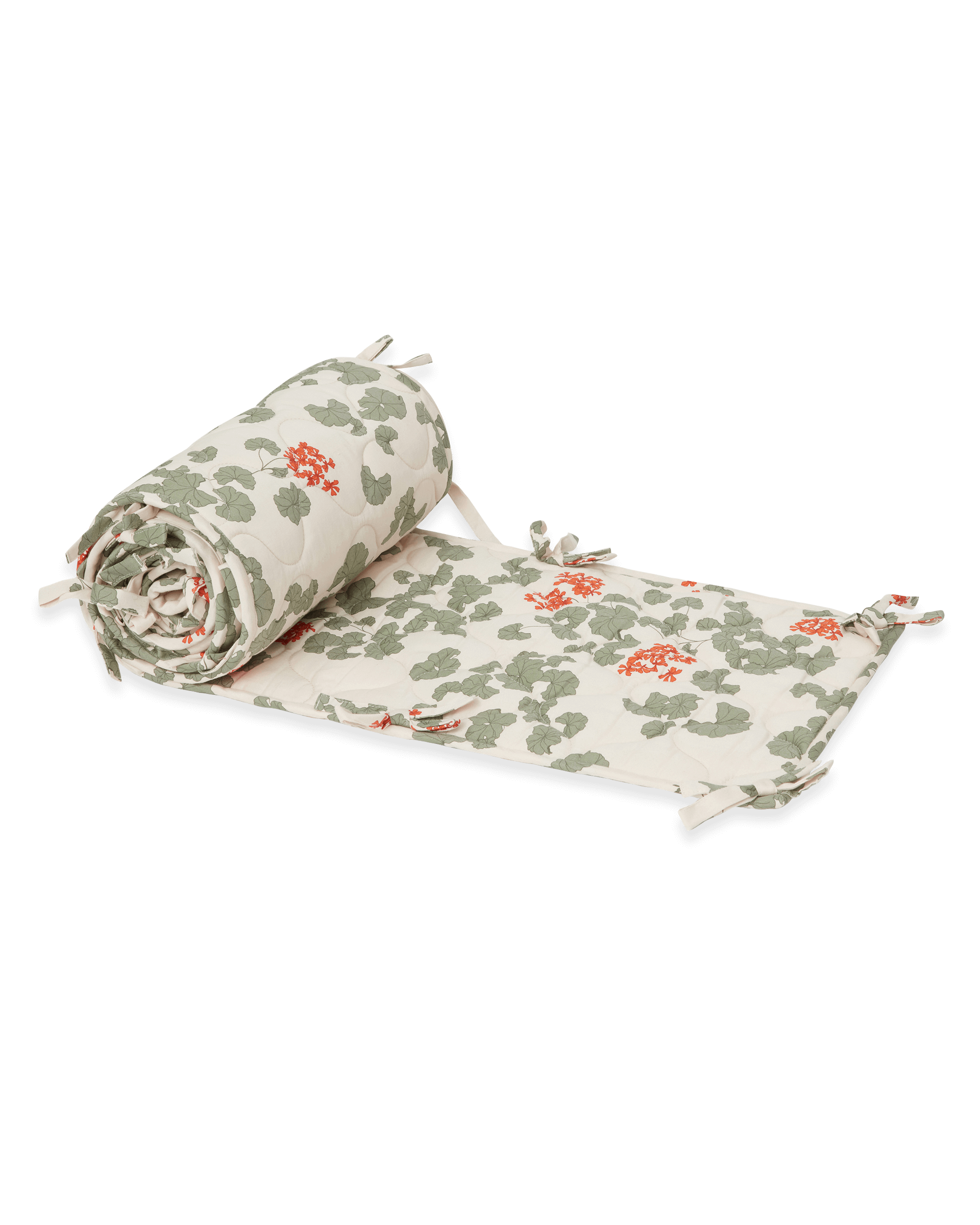  Image of Satin Quilted Crib Bumper