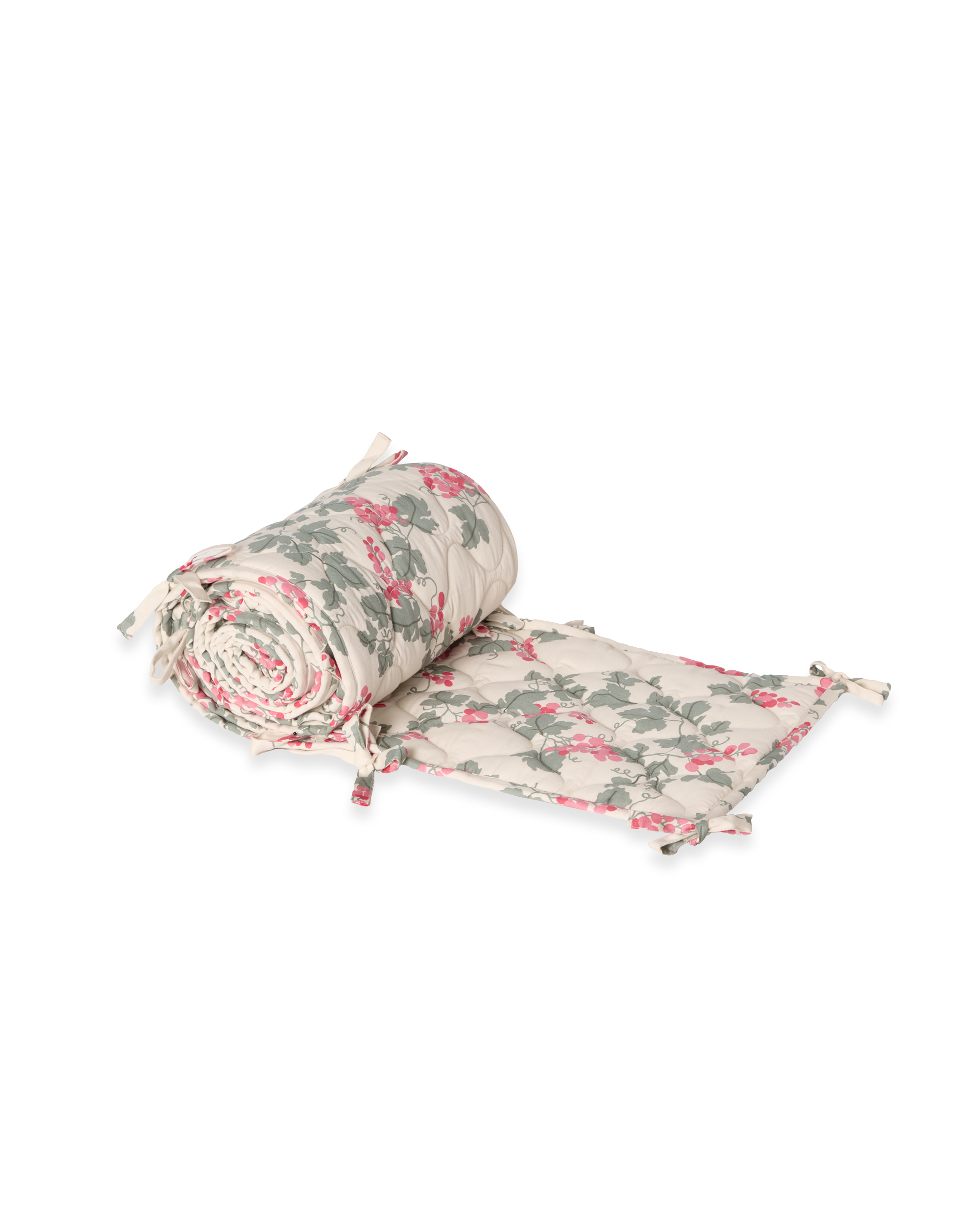  Image of Satin Quilted Crib Bumper