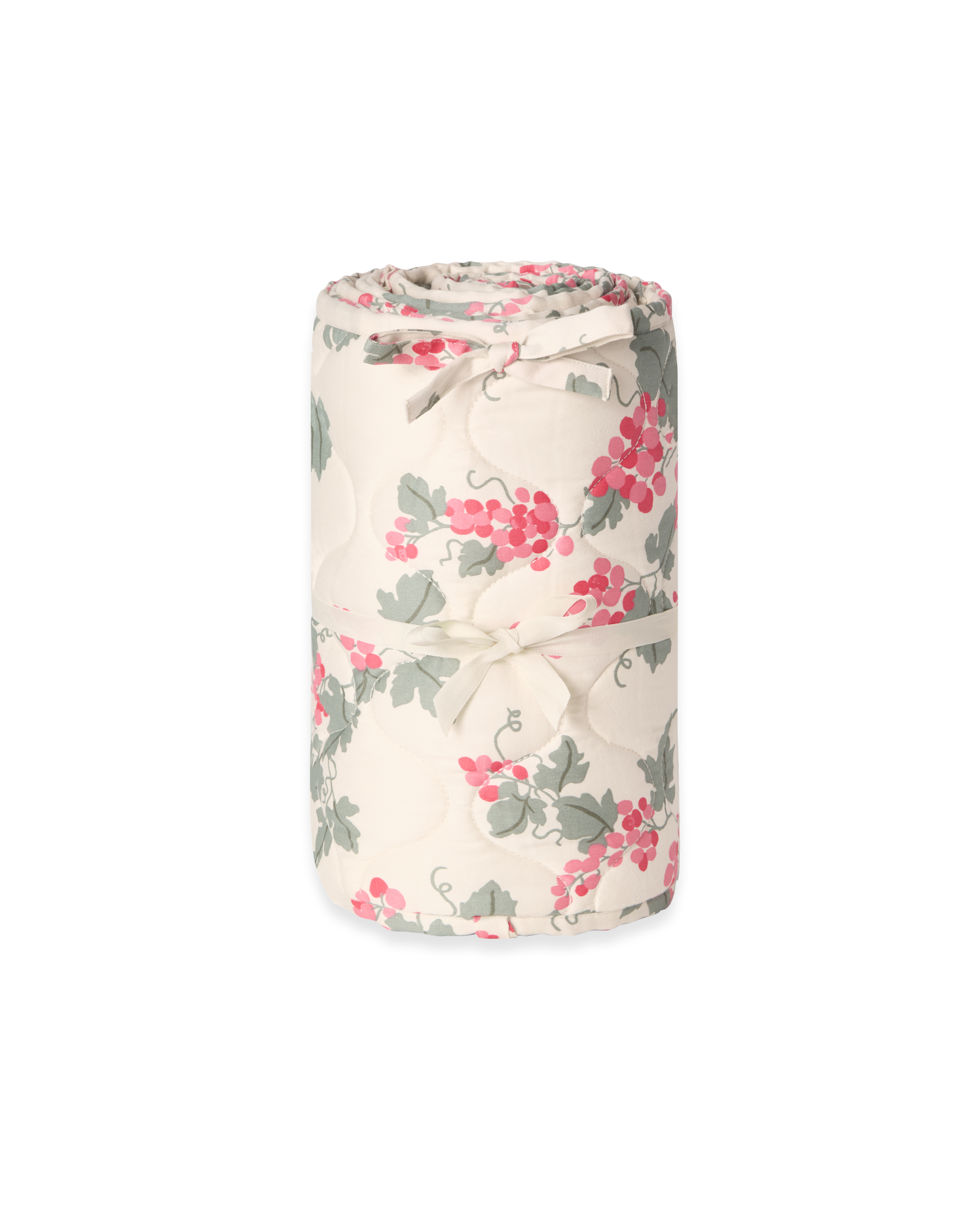  Image of Satin Quilted Crib Bumper