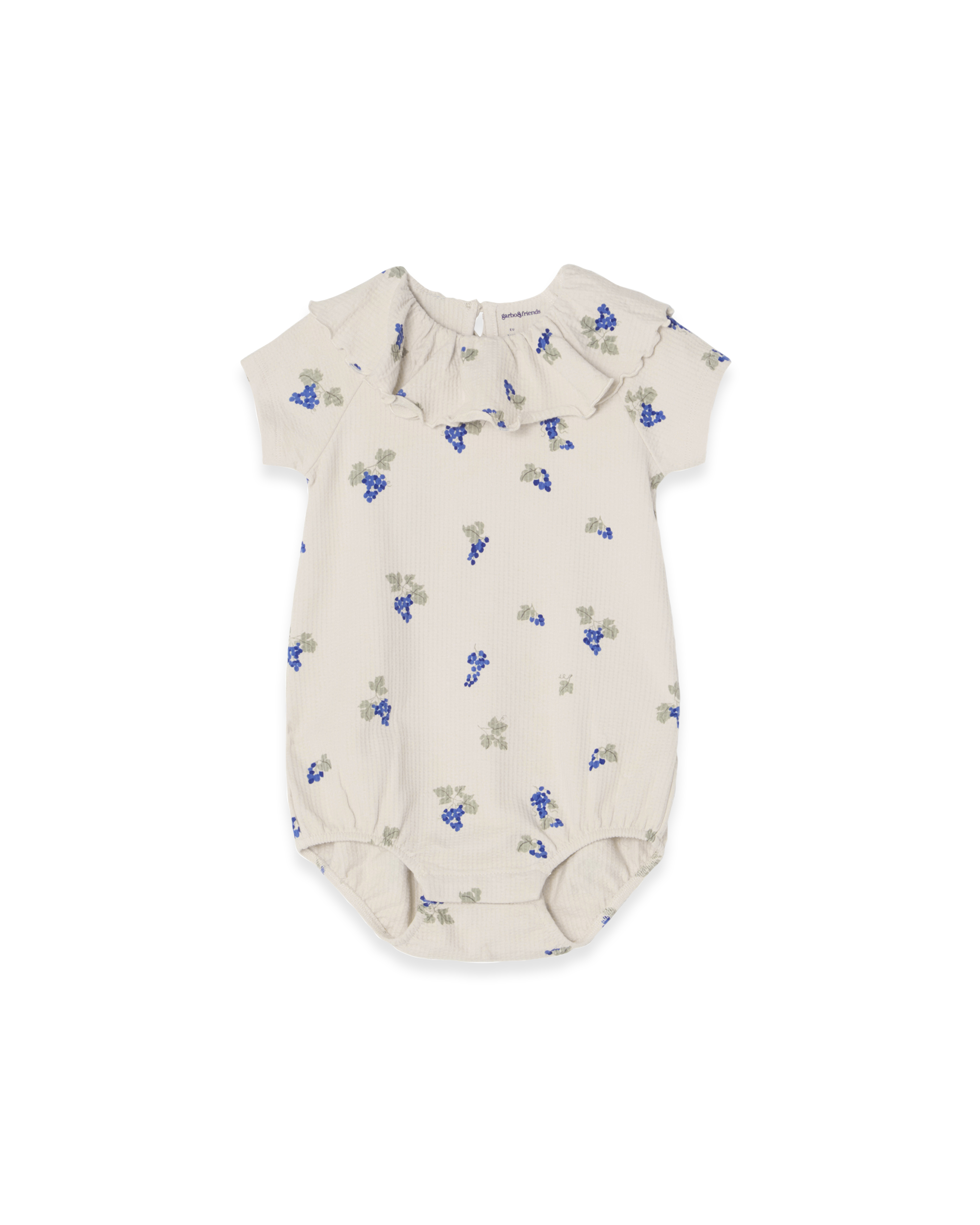  Image of Structured Jersey Collar Romper