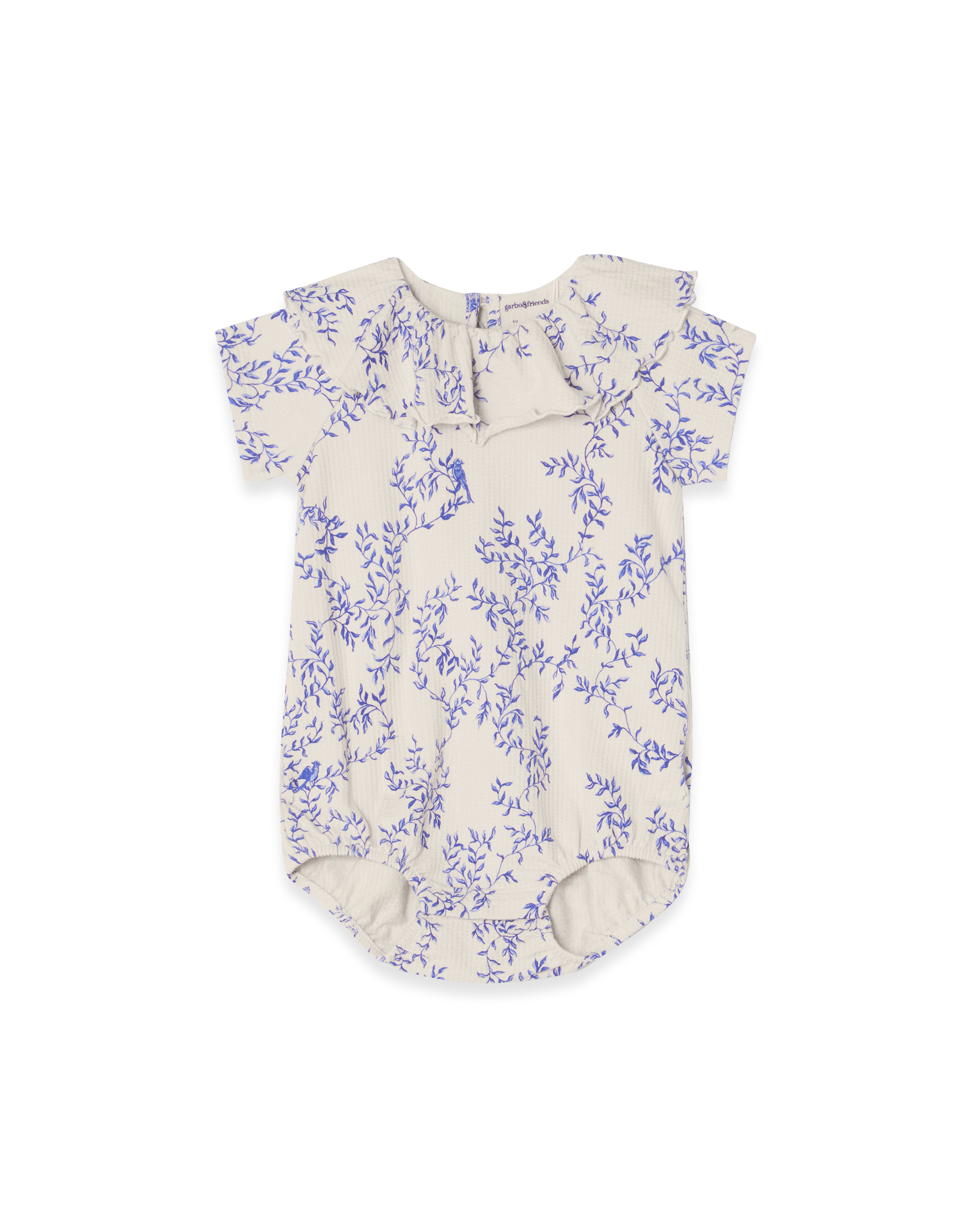  Image of Structured Jersey Collar Romper