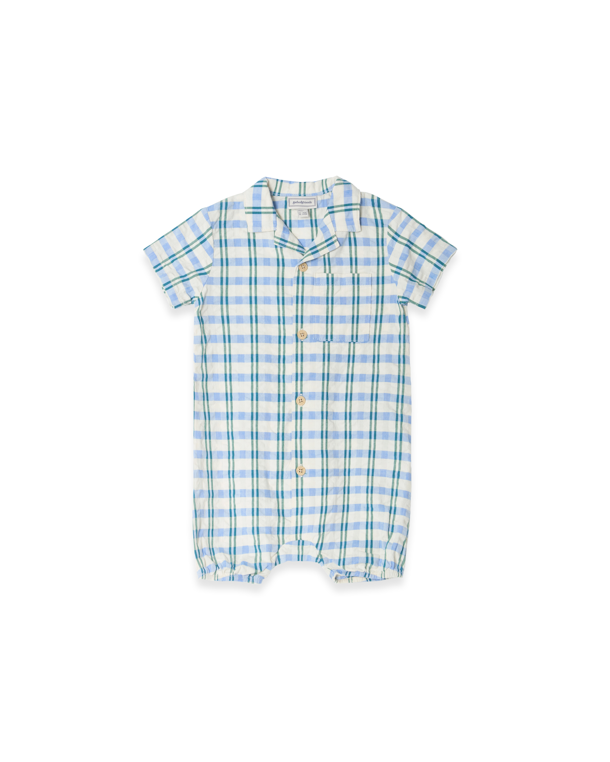  Image of Seersucker Shirt Onesie