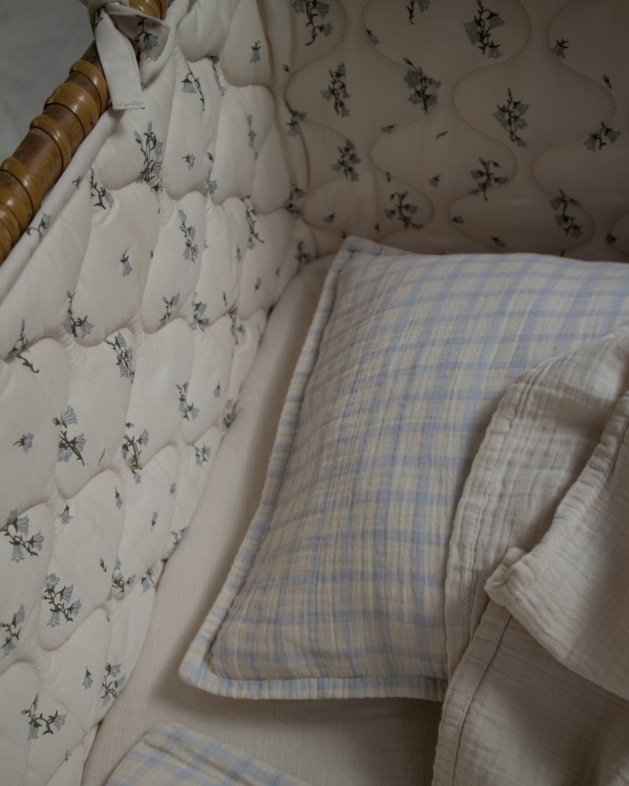 Satin Quilted Crib Bumper