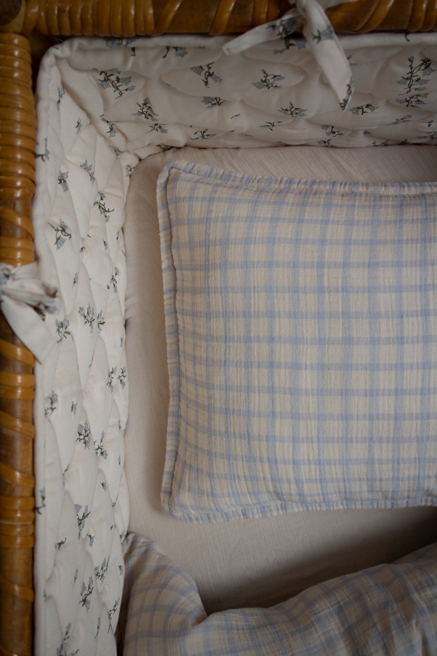 Satin Quilted Crib Bumper