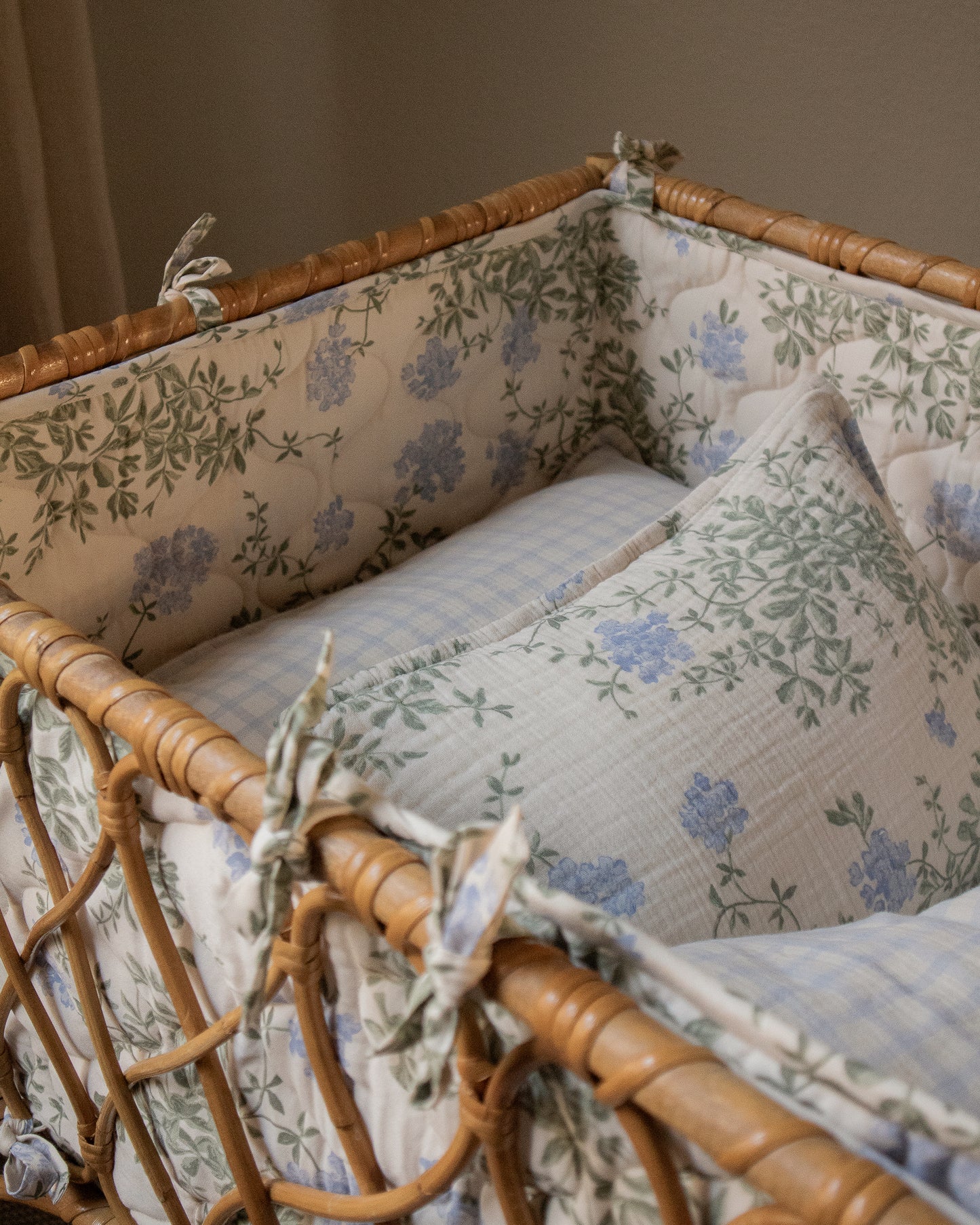 Satin Quilted Crib Bumper