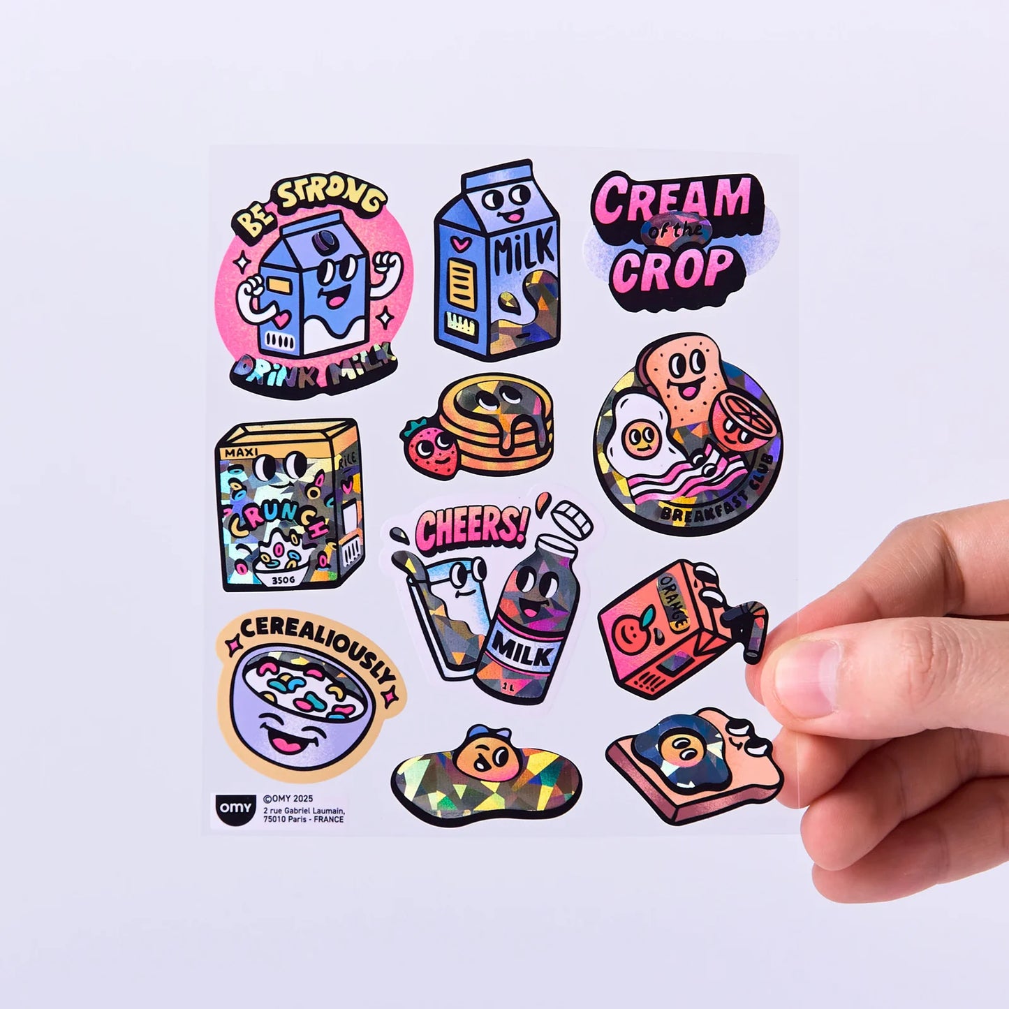 OMY - Holographic Stickers - Milky