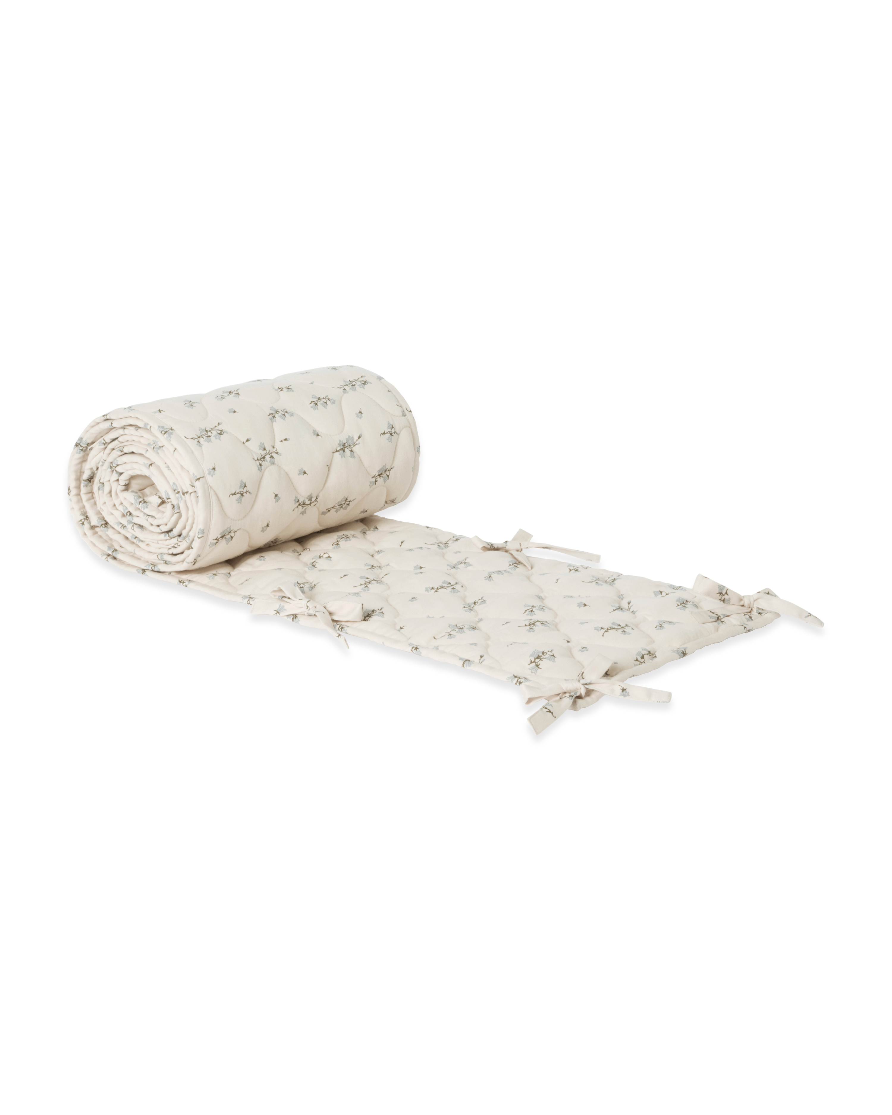  Image of Satin Quilted Crib Bumper
