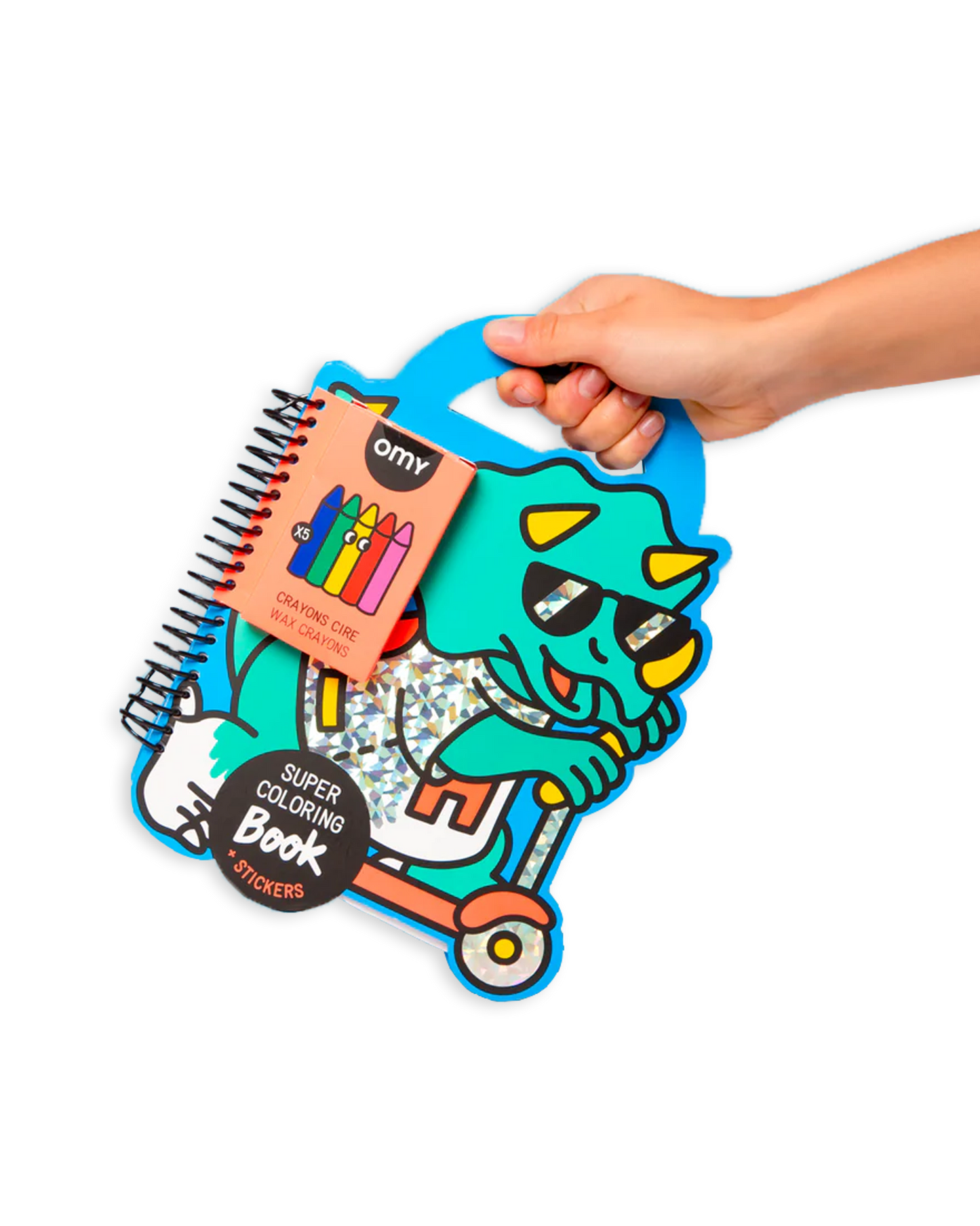 Målarbok med klistermärken - Dino