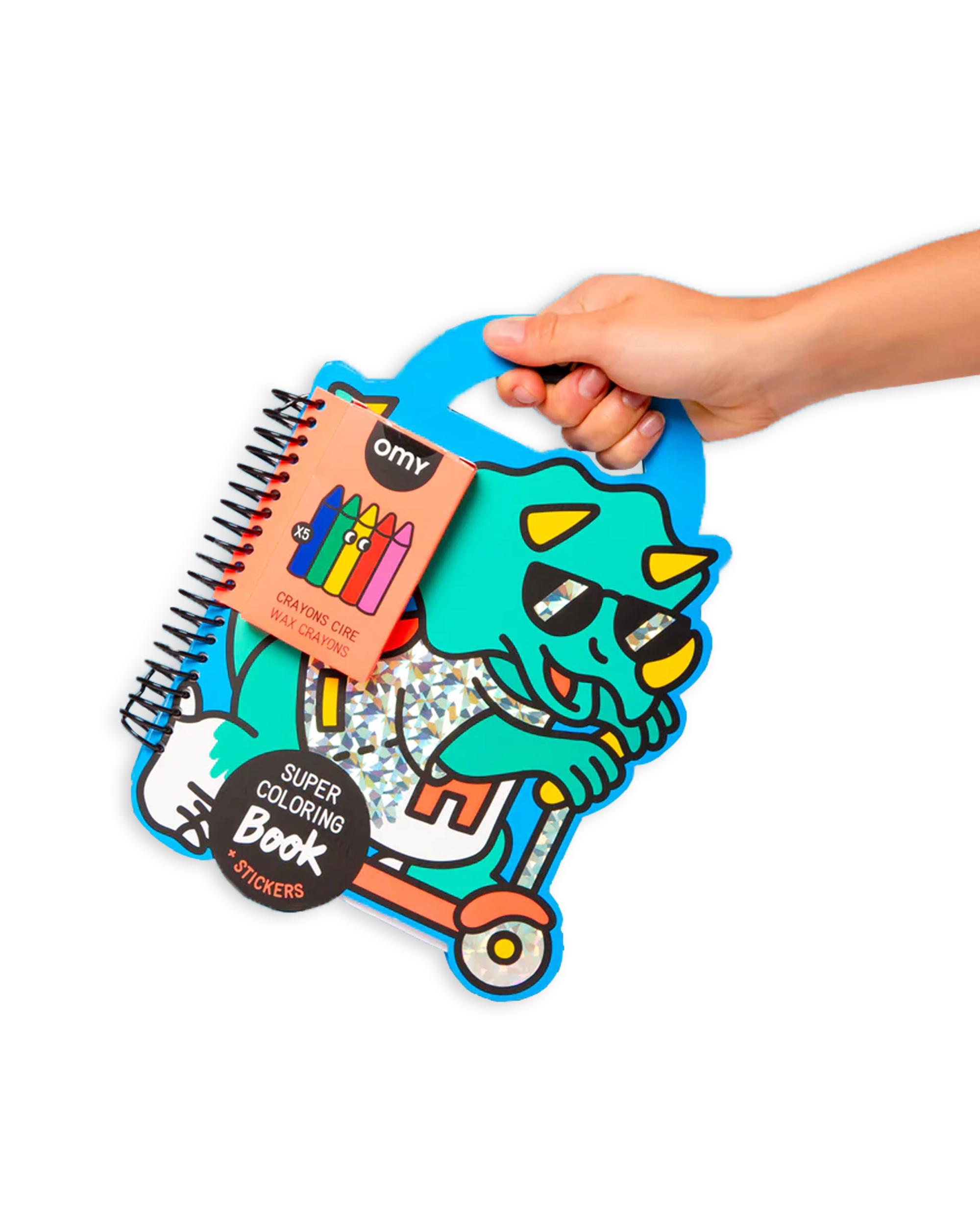 OMY - Super coloring & Stickers book - Dino