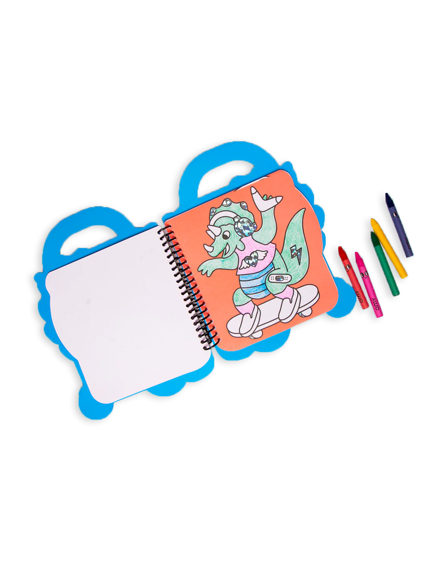 Målarbok med klistermärken - Dino