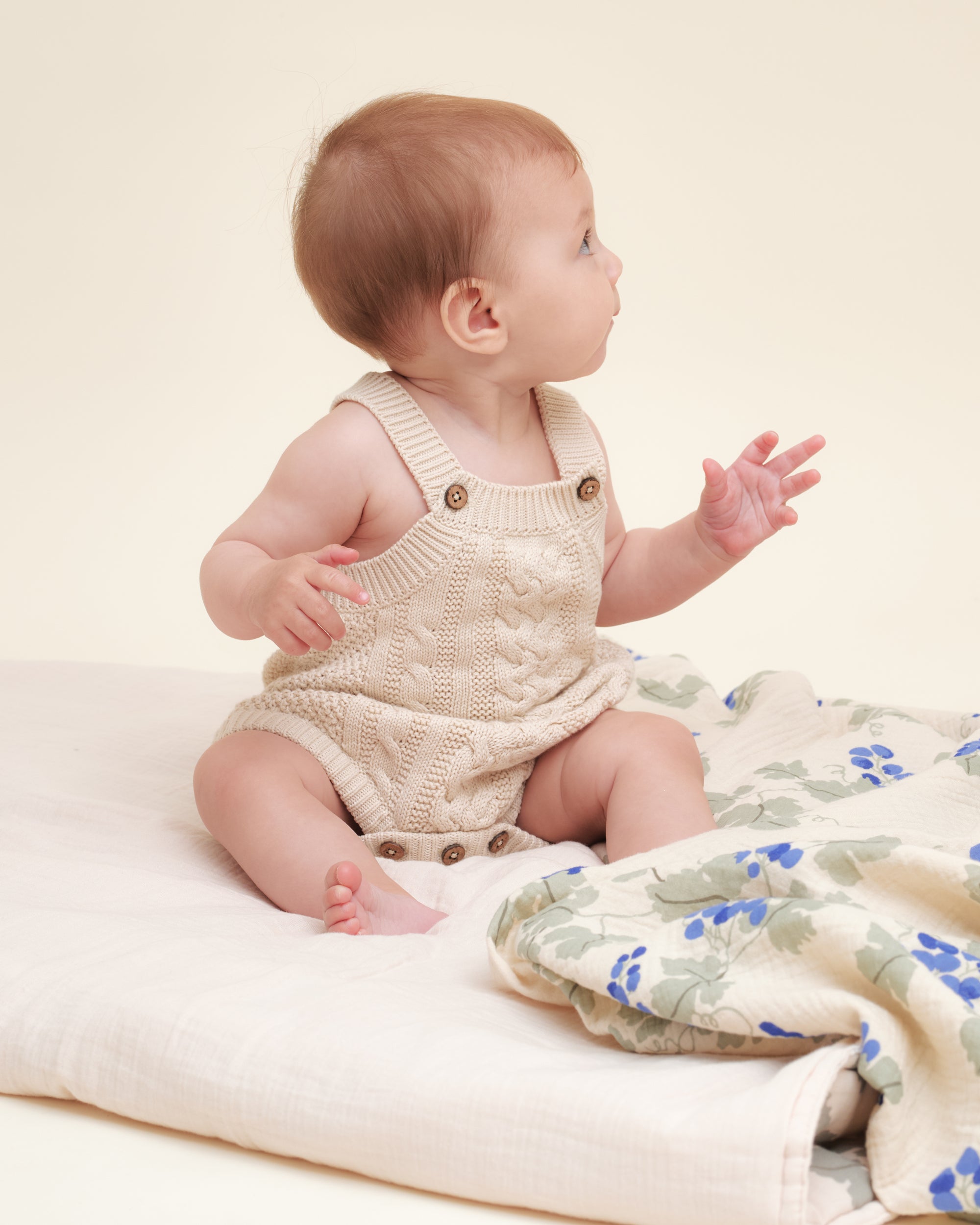  Image of Knitted Cable Romper